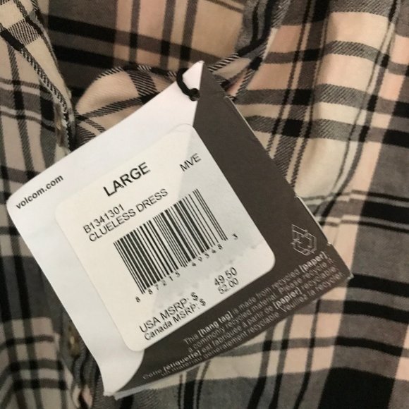 Volcom plaid dress with lace collar - Picture 5 of 7